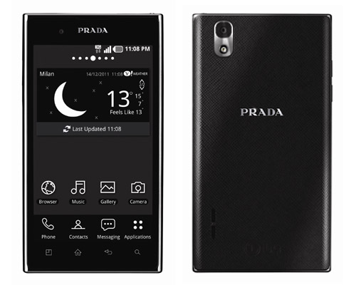 Front and rear views of PRADA phone by LG 3.0