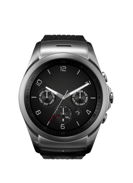 A front view of LG Watch Urbane in silver color.