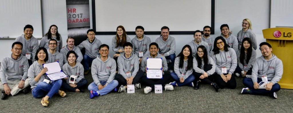 International students participating in LG’s HR Garage Program sit for a group photo