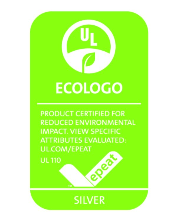 The ECOLOGO Certification to the ANSI-accredited UL 110 Standard for Sustainability for Mobile Phones.