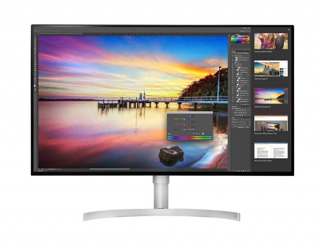 Front view of LG’s 32-inch UHD 4K monitor model 32UK950.
