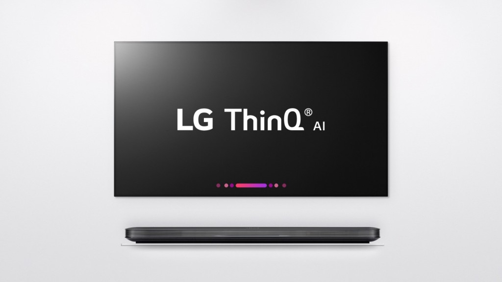 Front view of LG’s W8 ThinQ AI TV.