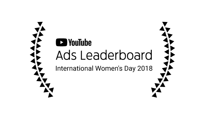 The logo of YouTube Ads Leaderboard for International Women’s Day 2018