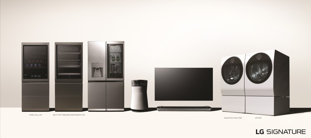 A front image of the LG SIGNATURE ultra-premium product lineup.