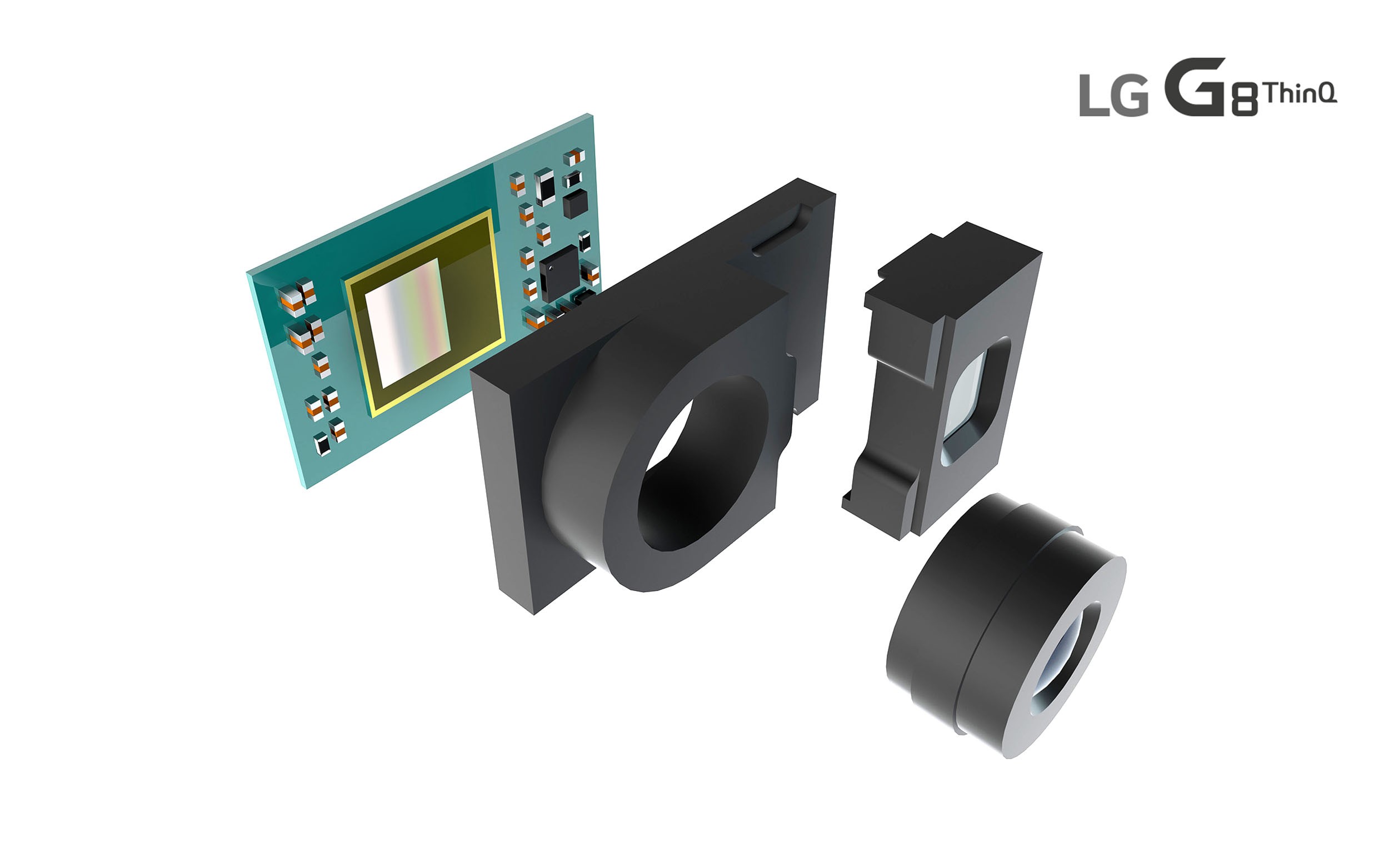 A graphic showing the parts that make up Infineon’s REAL3™ Image Sensor Chip, which will be included in the LG G8 ThinQ