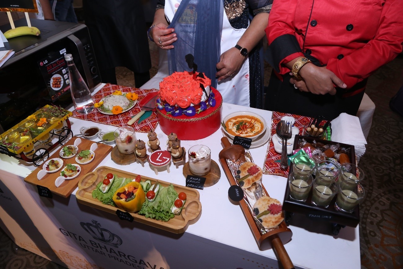 A top view of the table with a host of dishes which show off participants’ culinary skills