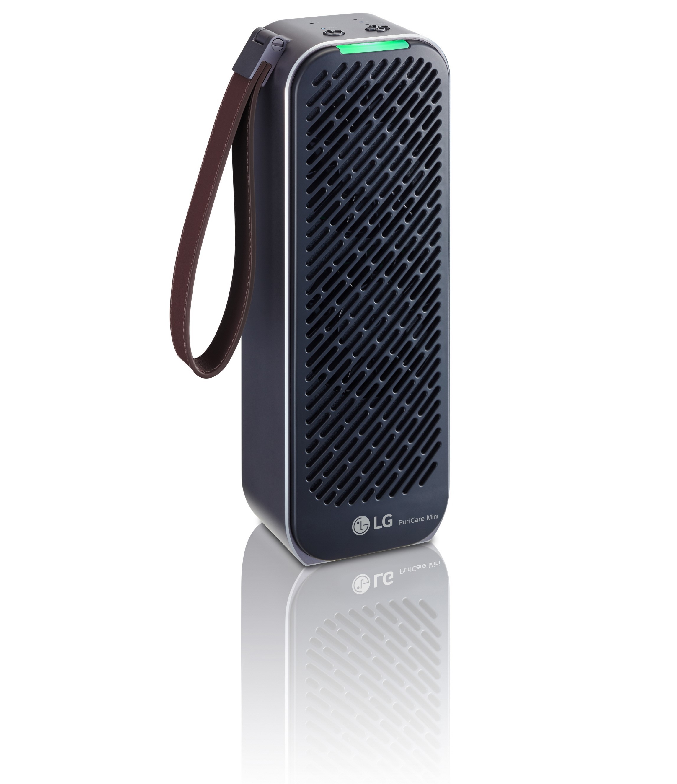 Side view of LG PuriCare Mini in black color