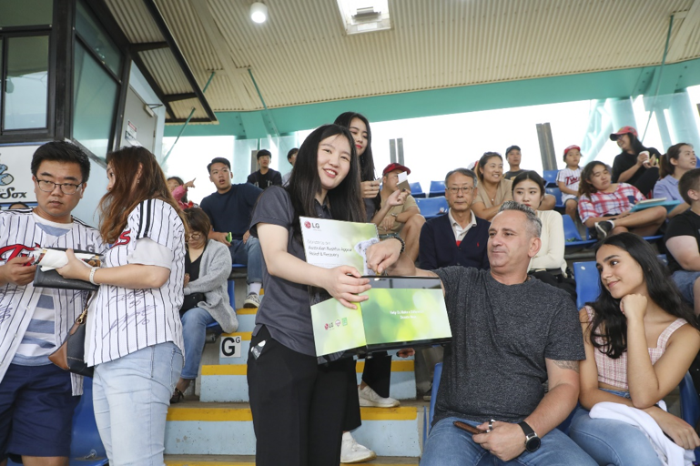 People in the stands donating money to the emergency WIRES Wildlife Relief Fund