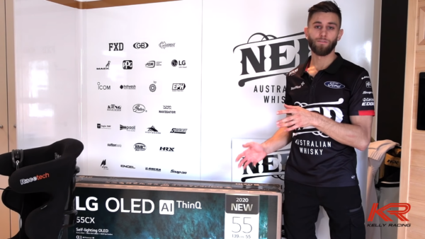 Andre Heimgartner of the Kelly Racing Team explains how LG OLED TV model 55CX helps him become a better racer during virtual racing contests