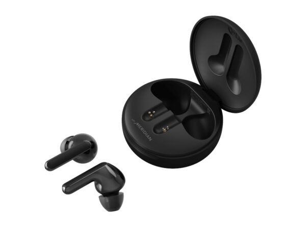 unique matte black wireless earphones