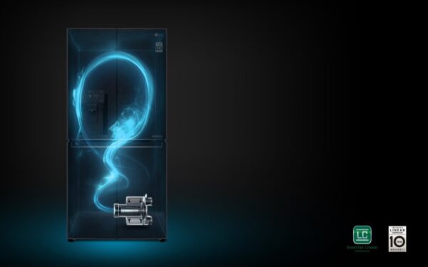 A concept image showing the technology working inside one of LG’s refrigerators 