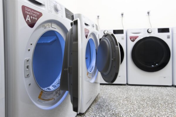The washers and dryers donated by LG Greece to the Multipurpose Homeless Center which shorten the time spent on doing laundry thanks to advanced features.