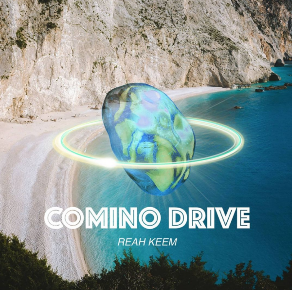 The album cover for Reah Keem's first song, 'Comino Drive,' which is all about the clear-blue beautiful beaches of Malta.
