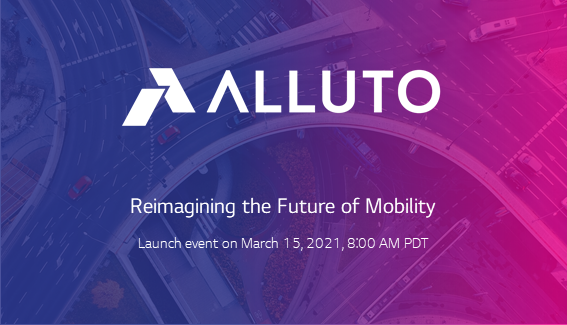  A poster for the Alluto launch event scheduled for 8:00am PDT on March 15th, 2021.