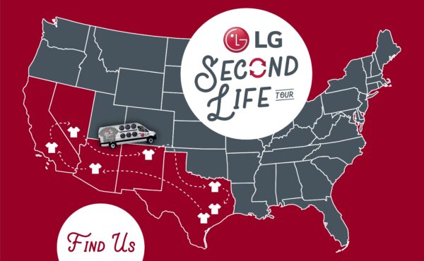  A map of the US showing where The Second Life Campaign tour will be taking place