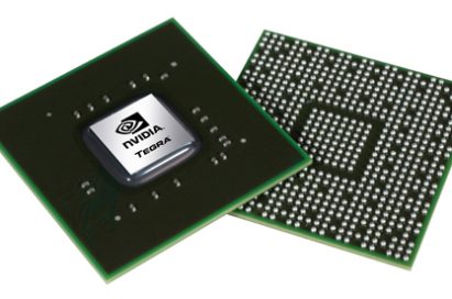 Front and rear views of NVDIA’s Tegra 2 mobile processor