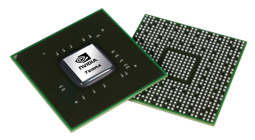 Front and rear views of NVDIA’s Tegra 2 mobile processor