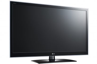 A left-side view of LG CINEMA 3D TV model LW6500