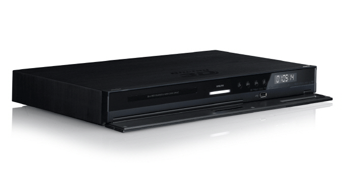 A left-side view of LG Network Blu-ray 3D Disc™ Player model BD690