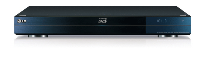 Front view of the LG Blu-ray Disc player model BD690.