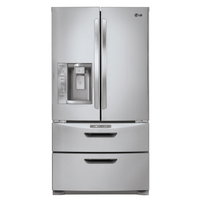 Front view of LG’s new Four-Door French-Door refrigerator