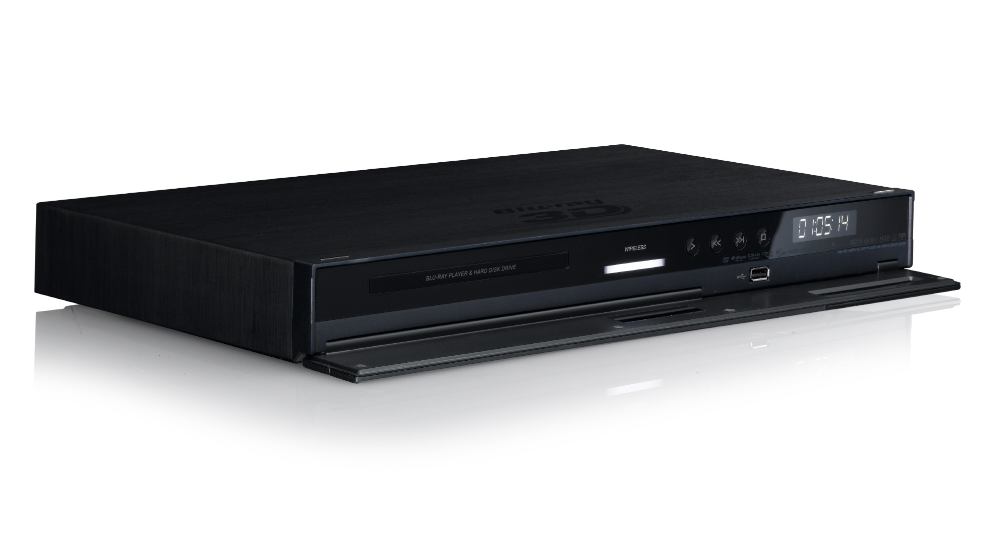 LG Network Blu-ray 3D Disc™ Player model BD690_Left-side View