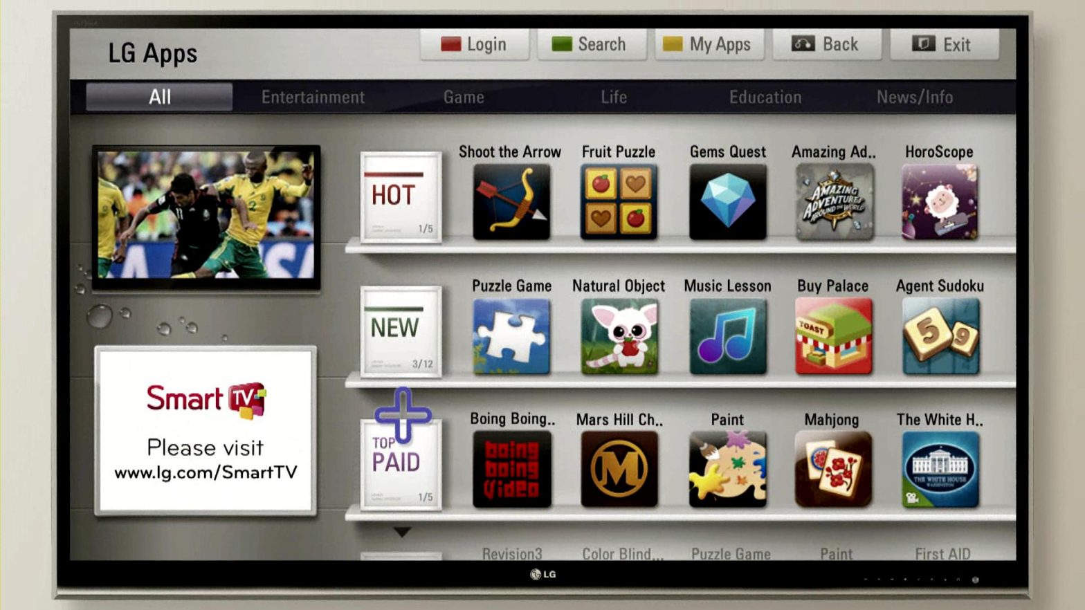 Screenshot of the new LG SmartTV platform home screen.jpg LG NEWSROOM