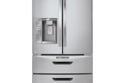 Front view of the new LG Four-Door French-Door refrigerator