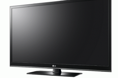 A right-side view of the LG plasma HDTV model PW350