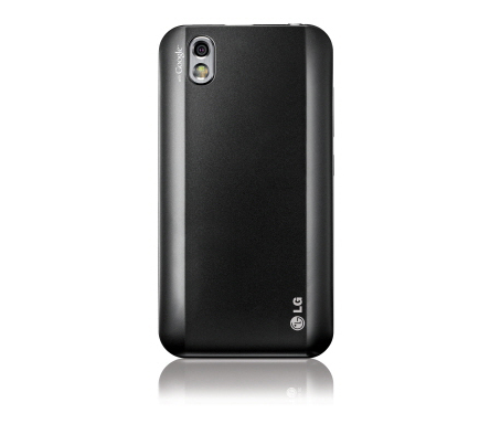 Rear view of the LG Optimus Black