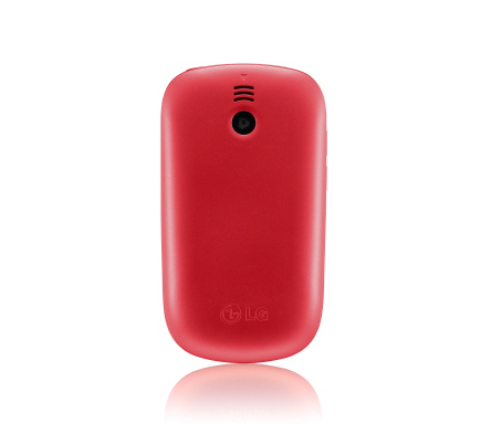 Rear view of the Red LG T500
