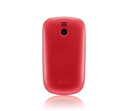 Rear view of the Red LG T500