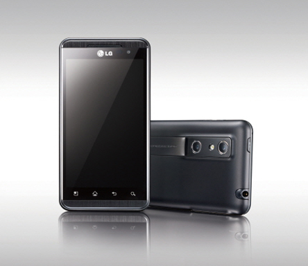 Front and rear view of the LG Optimus 3D