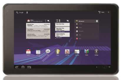 Front view of LG Optimus Pad