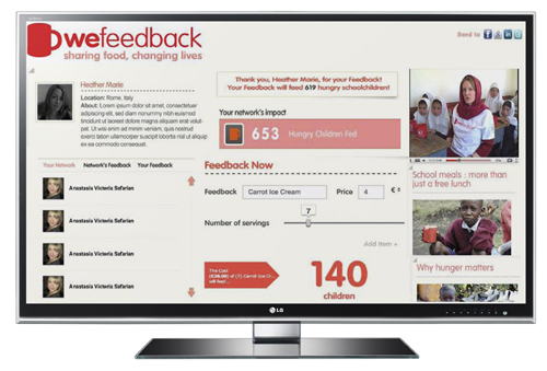 A screenshot of the main page of WeFeedback (www.wefeedback.org)