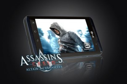 Gameloft’s Assassin’s Creed game image displayed on LG Optimus 3D