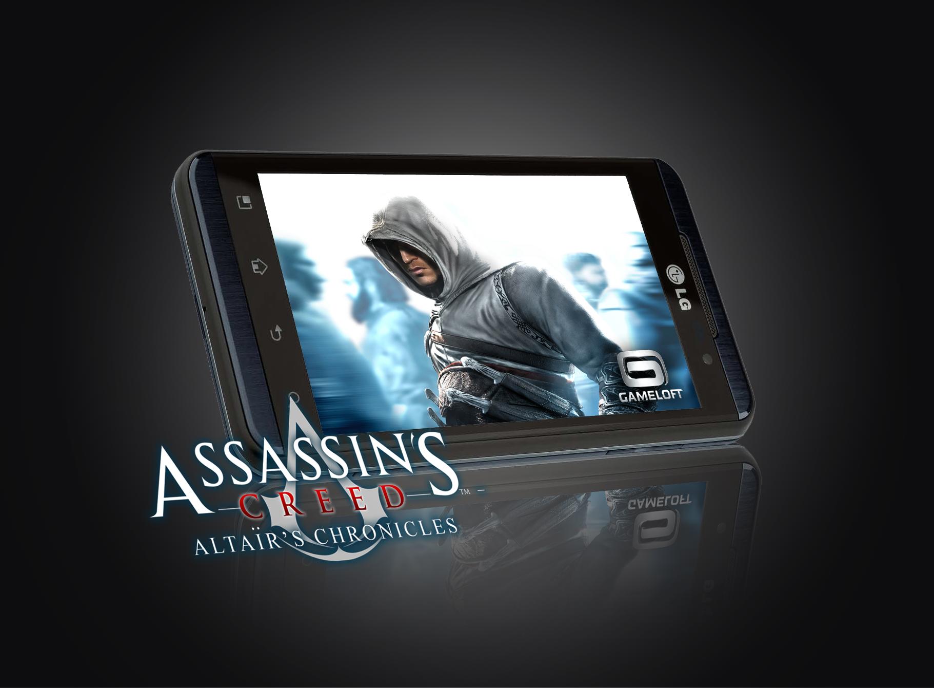 Gameloft’s Assassin’s Creed game image displayed on LG Optimus 3D