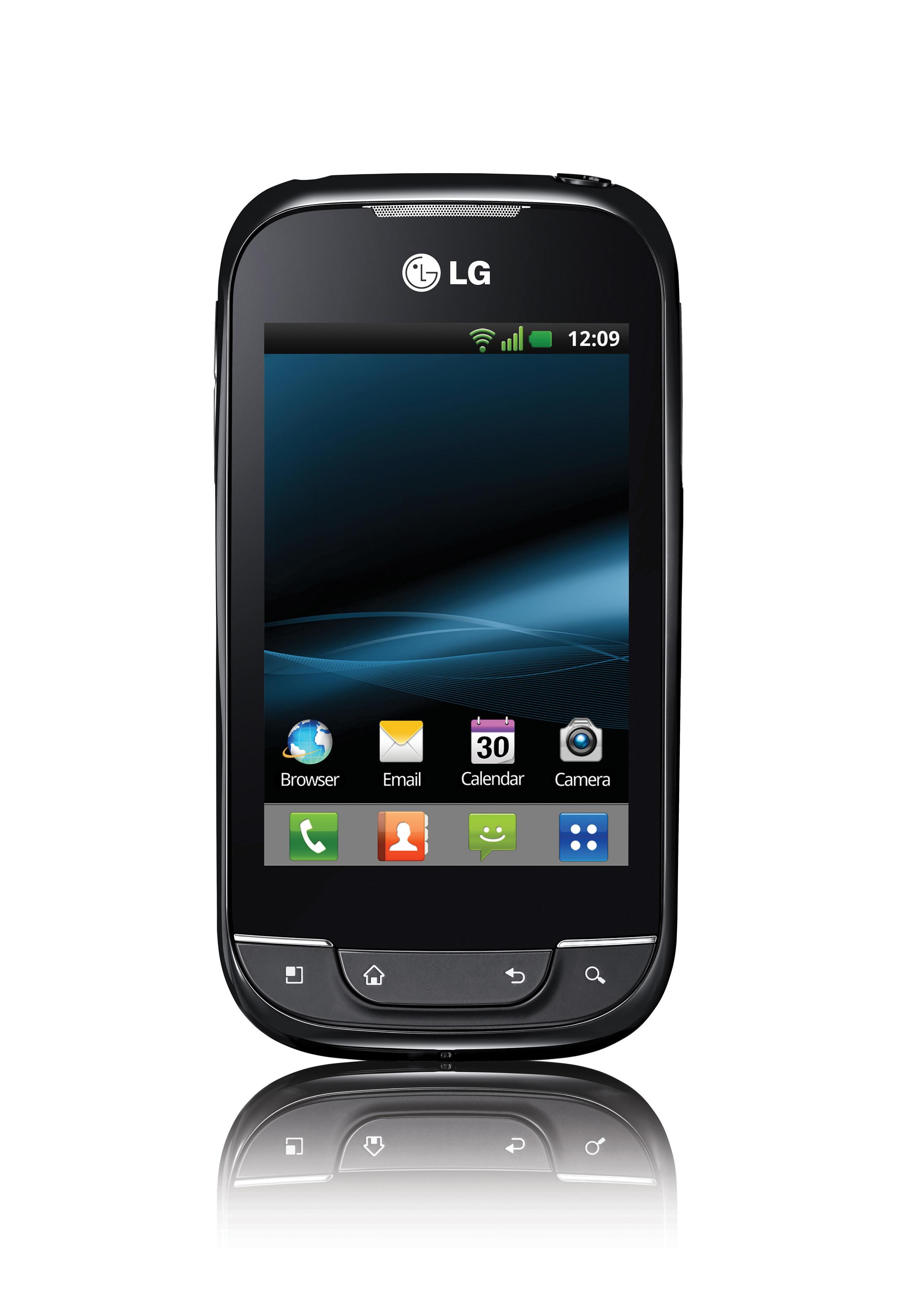 Front view of LG Optimus Net