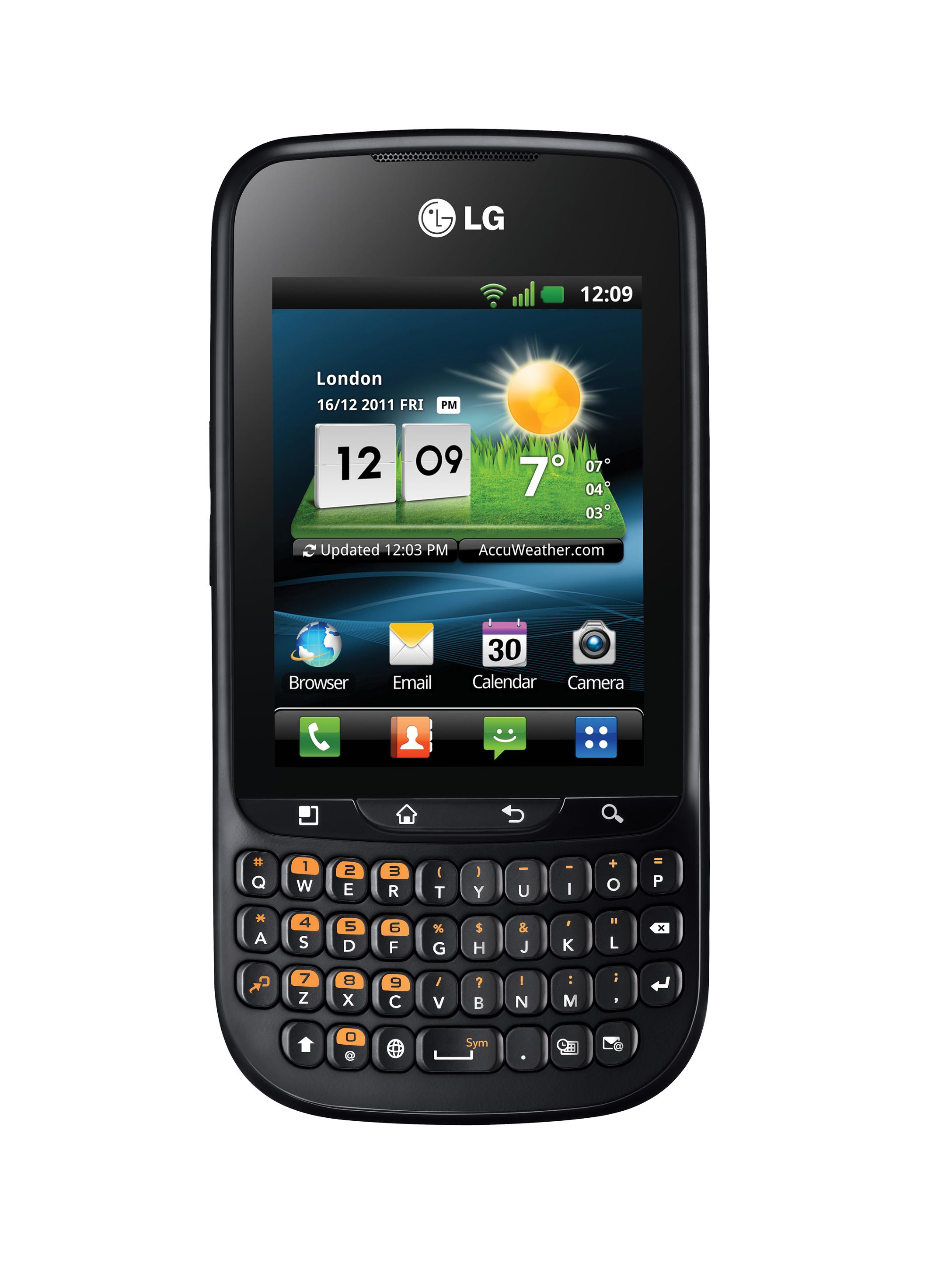 Front view of LG Optimus Pro