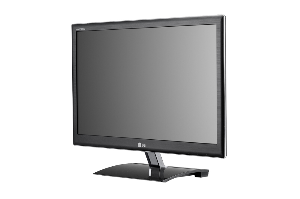 Front view of LG’s D237IPS monitor facing 15 degrees to the left