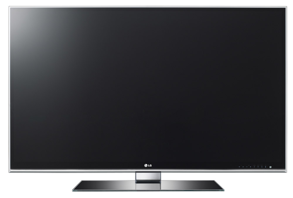 Front view of LG's LW980S LCD TV