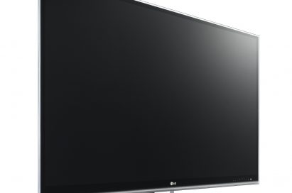 Left-side view of LG 3D TV model LW980S