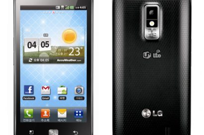 Front and rear views of LG Optimus LTE