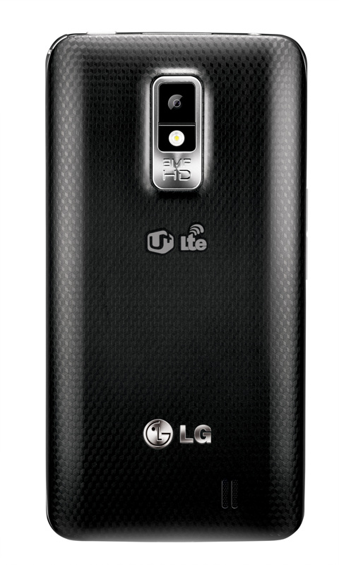 Rear image of LG’s FIRST 4G HD SMARTPHONE