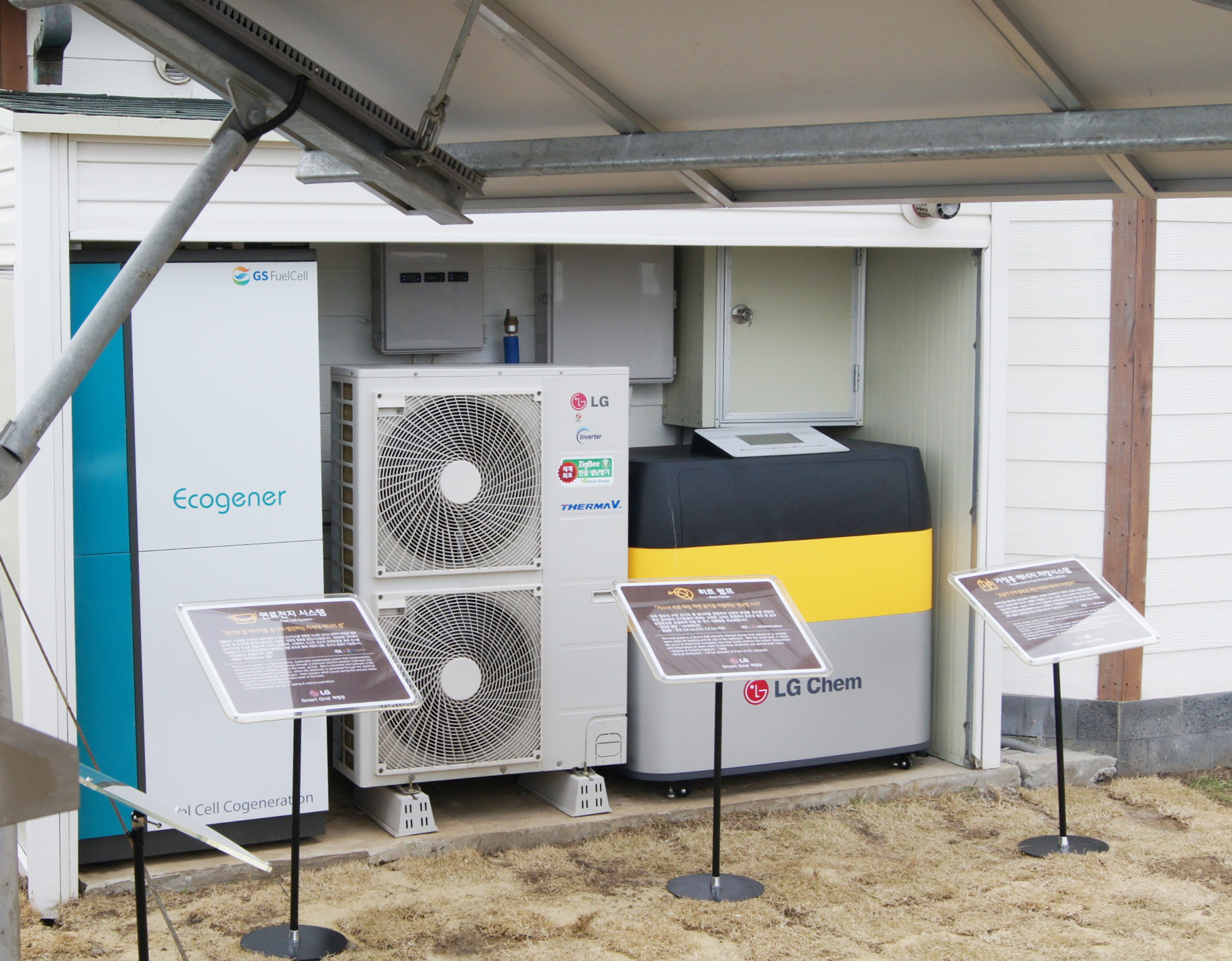 A picture of other LG companies' products such as LG Chem, LG U+ and LG CNS which are all connected to Smart Place