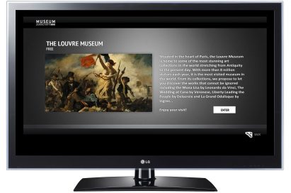 The art museum app ‘MUSEUM’ on one of LG’s CINEMA 3D Smart TVs