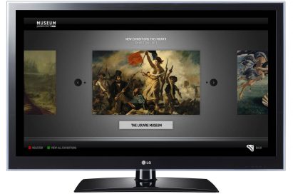 LG Smart TV’s art museum app, MUSEUM, displays artwork from the Louvre Museum