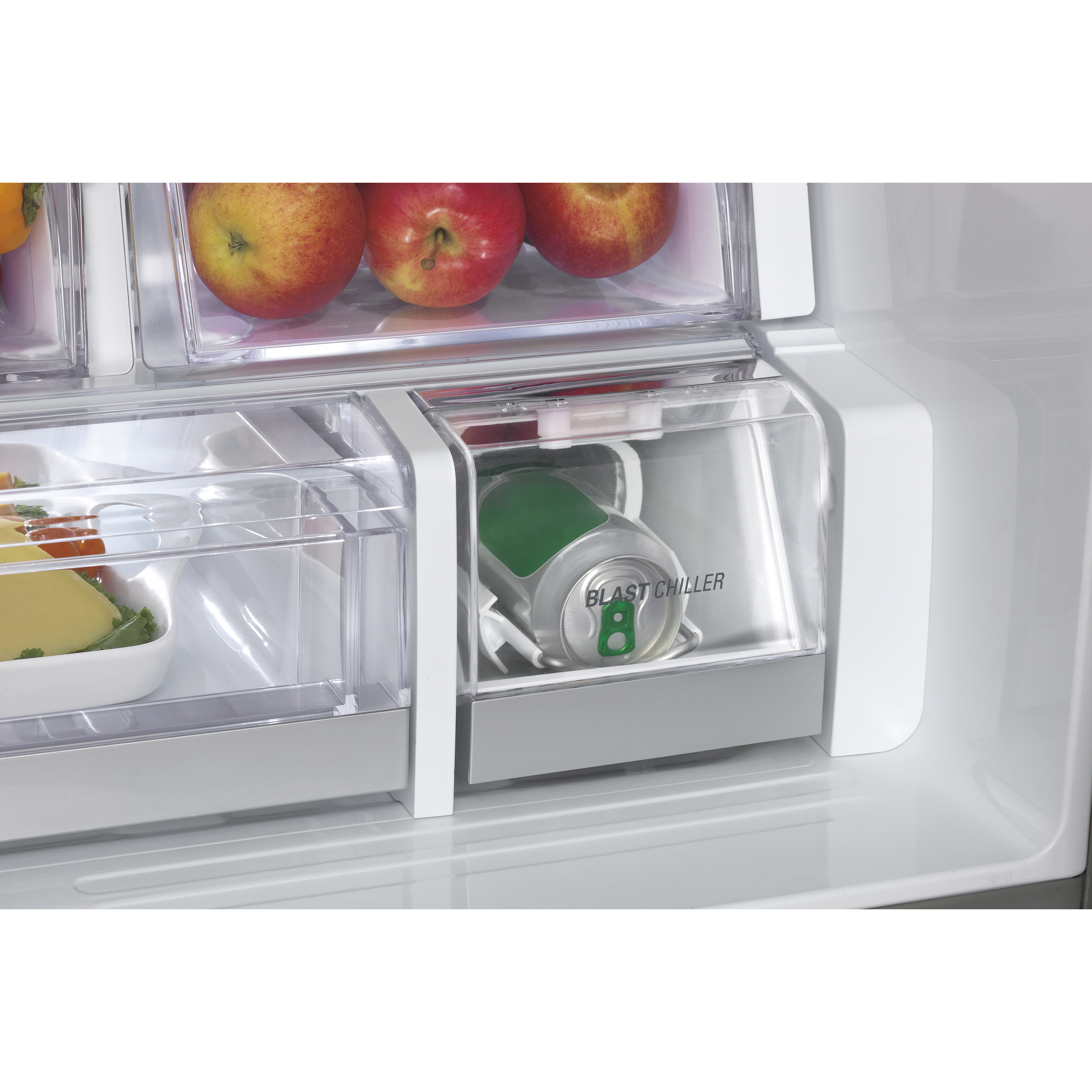 Close-up of the LG refrigerator’s Blast Chiller section