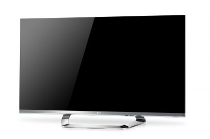 Front view of the LG CINEMA 3D Smart TV with new CINEMA SCREEN Design model LM8600