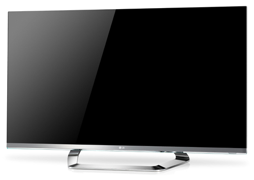 Front view of the LG CINEMA 3D Smart TV with new CINEMA SCREEN Design model LM8600.